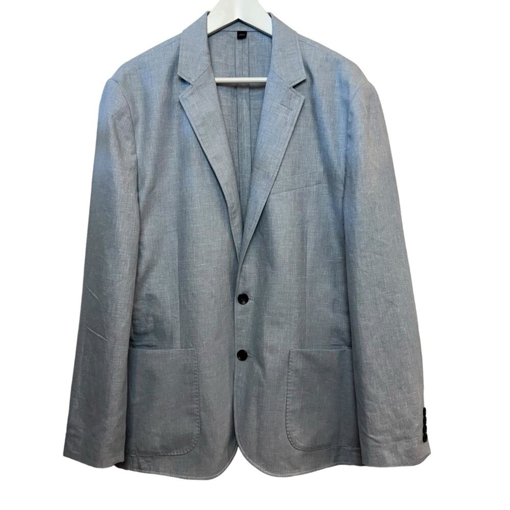 J. by J. Crew Thompson Linen Blazer Light Blue Sport Coat Jacket 42